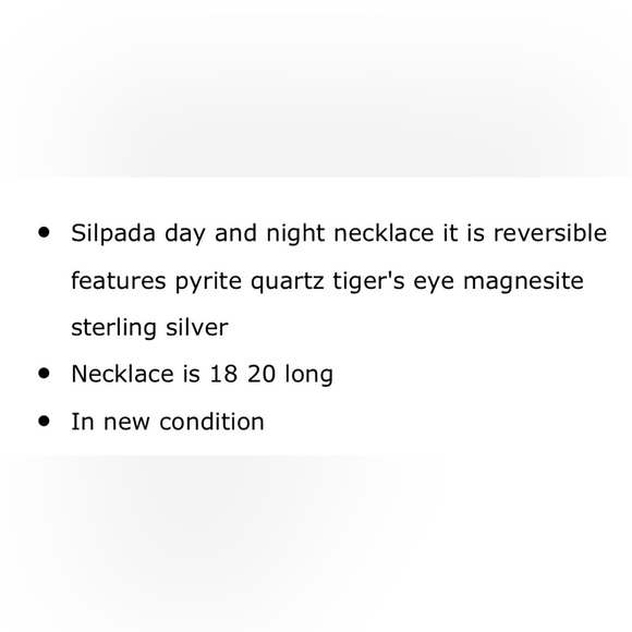 Silpada Day and Night Reversible pendant and silver chain, used for displays - Picture 5 of 5